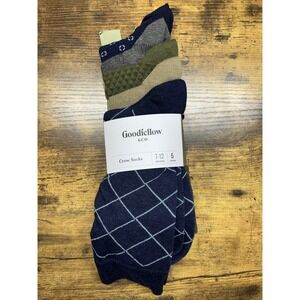 Men's Textured Solid & Print Dress Socks‎ 5pk - Goodfellow & Co 7-12 NWT